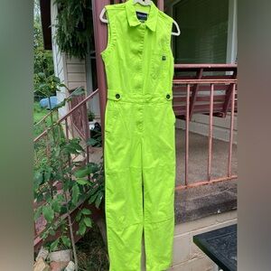 Wildfang Sleeveless High Waisted Coveralls EUC